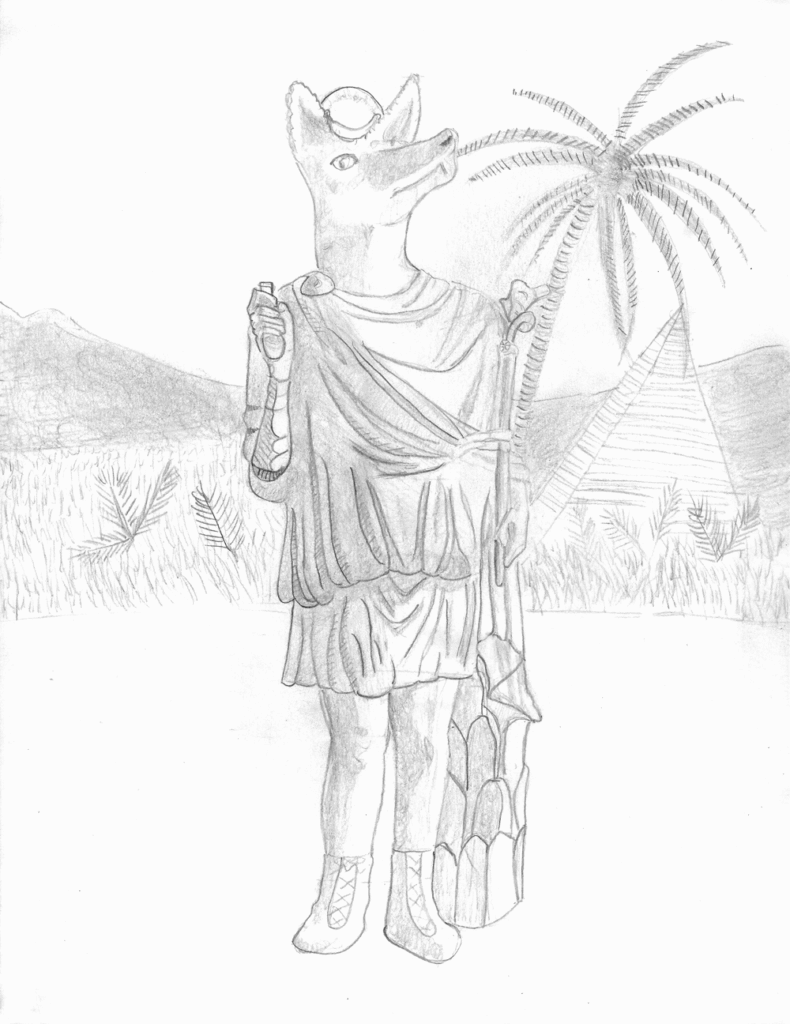 The Hermanubis Hermanubus egyptian roman jackle sketch2017 © www.dioptricdesign.com